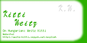 kitti weitz business card